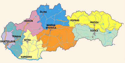 mapa Slovenska